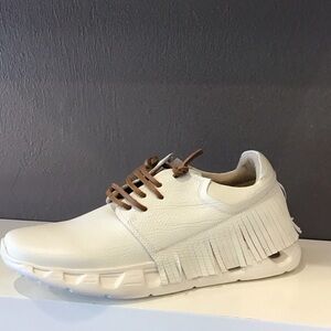 Vaneli Cream Sneakers with Tan Laces